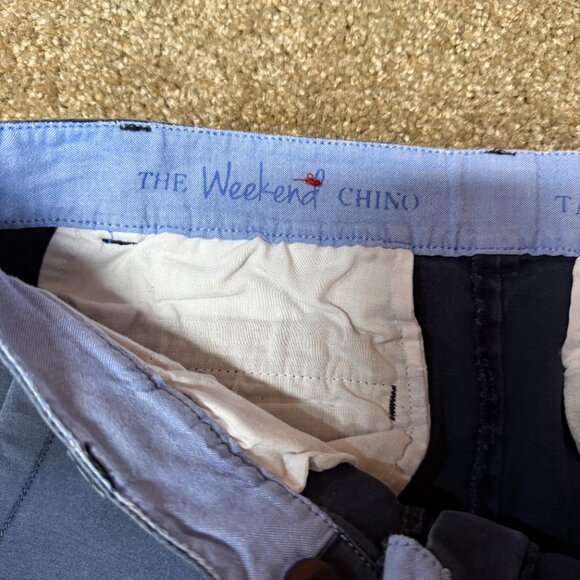 Talbots The Weekend Chino Pants Women 8 Blue Cotton Stretch Tapered Leg Mid Rise - Picture 4 of 14